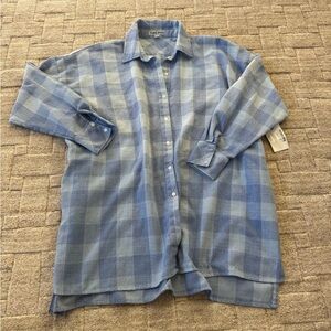 Oversized plaid shirt